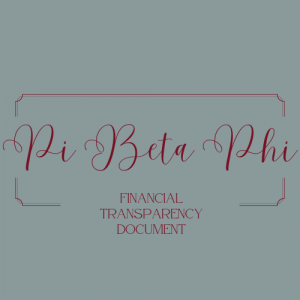 Pi Beta Phi - Financial Transparency
