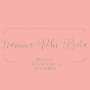 Gamma Phi Beta  - Financial Transparency