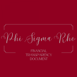 Phi Sigma Rho  - Financial Transparency